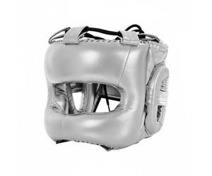 Baoblaze Casque de Boxe Couvre-Chef Sport de Protection avec Lien d'ajustement et Mousse Épaisse pour Pratiquants Masculins et Féminins Suivant Les Scènes d'Entraînement et de Tournoi, Silver