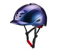 Baoblaze Casque D'Équitation Conçu pour Protection Renforcée Garniture Lavable Ventilation Optimisée Ajustement Personnalisé Adapté Aux Passionnés de Chevaux A, Bleu, m