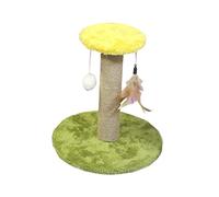 Baoblaze Cat Poteau Griffoir Chat Jouet Interactif Activité Animal Sisal Bois Adapté à Petits Chats Protection Meubles, Rond Vert