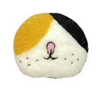 Baoblaze Cat Whisker Ornement Magnétique Souvenir Poils de Chat Porte-Beard Décoratif Forme de Nez Matériau Laine Adapté à La Mémoire des Animaux Décoration de, Noir et Jaune