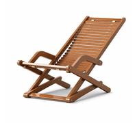 Baoblaze Chaise Berçante Pliable en Bambou Chaise Longue Fauteuil Relax Rocking avec Assise Confort Contournée et Accoudoirs Arrondis Base pour Rangement