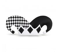 Baoblaze Chapeau Fête pour Adulte à Glissière Facile avec Couronne Pointue et Silhouette Originale pour Soirées Costumées et, Chapeau De Bouffon À Carreaux Et Pois Noir Et Blanc