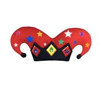 Baoblaze Chapeau Fête pour Adulte à Glissière Facile avec Couronne Pointue et Silhouette Originale pour Soirées Costumées et, Chapeau De Bouffon À Pois Et Rayures Noir Et Blanc