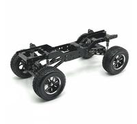 Baoblaze Châssis de Voiture Électrique pour Voiture Télécommandée Kit d'Assemblage Surélevés Boîte de Métallique Personnalisable Convient aux Amateurs de Modélisme Projets de Personnalisation, Noir
