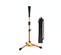 Baoblaze Children Training Stand Réglable Support d'Entraînement Matériel Fer Conception Portable Trépied Stable Convenant pour Exercices de Baseball et, Orange, Enfant, Hauteur Dépliée 80cm