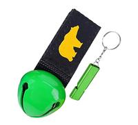 Baoblaze Clochette Anti-Ours bruyante avec sifflet intégré - Dispositif de Dissuasion Compact et Portable pour la Survie en Montagne, la pêche et Le vélo, Vert