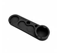 Baoblaze Coffee Slag Container Tapis Tamper Espresso Silicone Alimentaire Antidérapant Support Porte-filtre Base Stable Pression Bac Marc Intégré Plan de, Noir