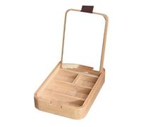 Baoblaze Coffret à Bijoux en Bois avec Miroir, Coffret Souvenir pour Femme, à bibelots Antique divisé, Souvenir pour tiroir de Maison