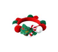 Baoblaze Collier Chat avec Boules Peluche Collier Tricoté Collier Chien Décoratif Collier Animal En Peluche Confortable Adapté Mariages Balades Sé, Arbre de Noël S
