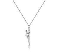 Baoblaze Collier Pendentif Enfant Pendentif Étreinte Collier Amour Bijou Couple Alliage Plaqué Confortable Éclat Symbole Protection Adapté aux Mères Cérémonies Bureau Rendez-vous, Silver