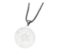 Baoblaze Collier Pendentif Homme Le Sceau des Sept Archanges Collier chaîne de Pull Colliers pour Hip Hop Gothique Fête Halloween, Argent