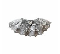 Baoblaze Collier pour Chat en Dentelle de Broderies Superposées avec Nœud Papillon Pierre Cœur Facile à Ajuster Accessoire Absorbant Adapté à la Maison Promenade Fête Animation, L