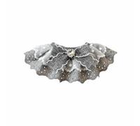 Baoblaze Collier pour Chat en Dentelle de Broderies Superposées avec Nœud Papillon Pierre Cœur Facile à Ajuster Accessoire Absorbant Adapté à la Maison Promenade Fête Animation, XL
