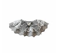 Baoblaze Collier pour Chat en Dentelle de Broderies Superposées avec Nœud Papillon Pierre Cœur Facile à Ajuster Accessoire Absorbant Adapté à la Maison Promenade Fête Animation, S