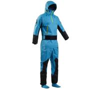 Baoblaze Combinaison Étanche de Plongée Combinaison Sèche Monopièce avec Capuche Fermeture Éclair Étanche et Poche Poitrine Pieds Couvrants Tissu Renforcé, Bleu, XL