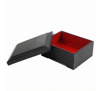 Baoblaze Conteneur Repas Boîte Rectangulaire Couvercle Réutilisable en Plastique Finition Bicolore Surface Striée Adaptée à Service à Table Vente à Emporter Présentation sur Comptoir 173x143x80mm