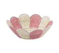Baoblaze Corbeille de Rangement Panier de Bureau Contenant pour Cosmétiques et Corbeille à Fruits Fabrication Artisanale En Corde de Papier Adapté pour Organi, Rose