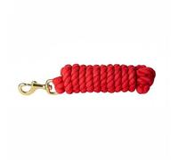 Baoblaze Corde d'Équitation Corde d'Entraînement Longe Laisse Corde de Guidage en Coton Tressé avec Mousqueton pour Manipulation Régulière et Prise, Rouge