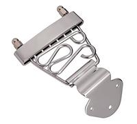 Baoblaze Cordier Guitare Pièce Cadre Métallique Chevalet Remplacement Accessoire Électrique Montage Vis Inclus Adapté Guitare Archtop Jazz Électrique S, Argent