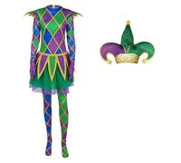 Baoblaze Costume Cosplay à Thème Clown Polyvalent Déguisement Clown Bffon Respirant Déguisement Féminin Fantaisie Européenne pr Séances Photo