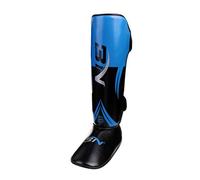 Baoblaze Coup Shin Instep Pads MMA Leg Foot Guards Guard, Bleu, 36CM
