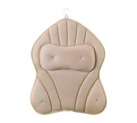 Baoblaze Coussin de bain antidérapant et portable, avec ventouses et crochets, appui-tête pour le bain la baignoire, Kaki