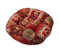 Baoblaze Coussin de Chaise Galette et Coussin de Sol Rembourré Tapis D'Assise en Tissu Doux pour Un Confort Adapté pour La Cuisine La Salle à Manger E, Rouge 45x45x8cm