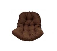 Baoblaze Coussin de Siège de Balançoire Imperméable Coussin Chaise Balançoire Ronde Coussin Panier Suspendu Coussin Fauteuil Rotin Rembourrage Moelleux en, Marron, Modèle Oxford Imperméable