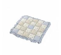 Baoblaze Coussin de Siège en Dentelle Coussin Chaise Galonné Coussin Patchwork Coussin Matelassé en Polyester Doux Respirant avec Liens Antidérapants pour, Bleu Clair