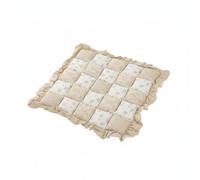 Baoblaze Coussin de Siège en Dentelle Coussin Chaise Galonné Coussin Patchwork Coussin Matelassé en Polyester Doux Respirant avec Liens Antidérapants pour, Marron Clair
