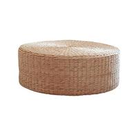 Baoblaze Coussin de siège Plat en Paille, Diamètre 40cm Hauteur 10 cmNaturelle fabriqué à la Main de Style Tatami Japonais, Tapis de Paille de Sol rembourré Plat Rond Coussin Accessoires Décoratifs