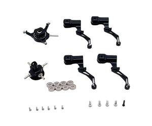 Baoblaze Croisillon pour Avion RC Accessoires de Réparation Tête de Rotor Pales Clips Roulements Résistants En Aluminium Léger Adapté Aux Modélistes Débutants, Noir