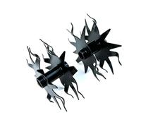 Baoblaze Cultivator Wheel Roue à Dents Roue de Désherbage Roue de Labourage pour Micro Motoculteur Structure Métallique Renforcée pour Sols Compacts Adapté aux Potagers Urbains Plates-Bandes Haies