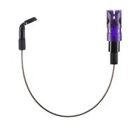 Baoblaze de Morsure de Pêche Chaîne D'Indicateur Balancement Tête en PP et Acier Inoxydable Pratique Réglage Facile Adapté à La Pêche de Nuit Pêche E, Violet