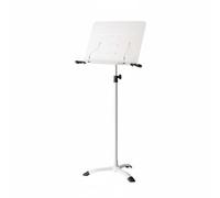 Baoblaze de Musique Pliable Réglable Support Partition Trépied Portable Maintien Fiable des Partitions et Réglage de Hauteur en Fer Adapté aux Chorales Répétitions en Salle Scènes Domicile, Blanc