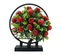 Baoblaze Décoration de table, bonsaï artificiel en pot, arbre fruitier artificiel chinois pour la cuisine ou le bureau, centre de table ou décoration de, Pomme