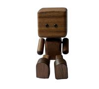 Baoblaze Décoration de tableau de bord de voiture, poupée aux pieds tremblants, figurine créative en bois pour homme, Noyer Sans Couvercle