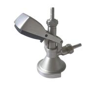 Baoblaze Distributeur de Bière A Type Coupleur de Fût Tête de Tonnelet Robinet de Bière Corps en Métal et Poignée Inox pour Connexion Standard 3/8 avec Embout