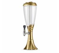 Baoblaze Distributeur de Boissons Distributeur de Bière Fontaine à Boissons Pichet à Robinet Tour à Boisson avec Couvercle Assorti Du Niveau et Versement, Array, Or Champagne, 1.5L