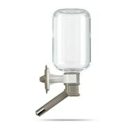 Baoblaze Distributeur Industriel Abreuvoir pour Cage Bouteille d'eau Nourrisseur Équipement Anti-Fuite avec Embout Métallique à Bille Retrait Rapide pour, Café, Ensemble Carré