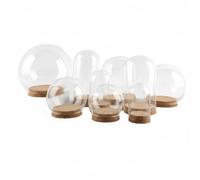 Baoblaze Dôme en verre avec base, dôme en verre transparent, cloche, boule, pot, pour table, 18CM