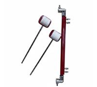 Baoblaze Drum Foot Pedal Pédale Double Batterie Système Liaison Tige Batteur Batteurs Feutre Alliage Aluminium pour Synchronisation des Pieds et Régularité des Patterns Adapté Studio Scène, Rouge