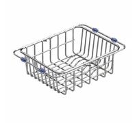 Baoblaze Égouttoir d'Évier Extensible Panier Égouttoir Passoire Support d'Assiettes en Acier Inoxydable à Cadre Renforcé Adapté au Rinçage des Verres Égouttage, Naturel, Grand Modèle