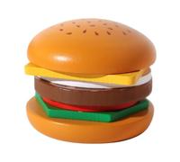 Baoblaze Ensemble de Jouets En Bois pour Préparer Des Repas Créatifs pour Enfants, Burger