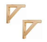 Baoblaze Équerre Triangulaire En Bois Massif Robuste Support D'étagère En Bois Bras Horizontal Bras Vertical Naturel pr Exposition Décorative, 45 Cm