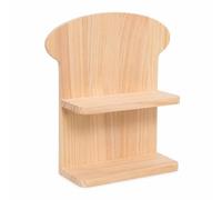 Baoblaze Étagère de Présentation Bois Étagère Tablette Support Exposition Mini Vitrine à Deux Niveaux pour Collections et Décorations Bois Naturel Robuste, Couleur Bois Naturel