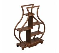 Baoblaze Étagère d'Exposition pour Organisateur Présentoir Curio Meuble Décoratif Support en Bois Solide avec Silhouette Élégante et Structure Renforcée, Grand Modèle, Tout Est Accomplissement