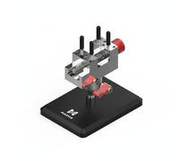 Baoblaze Étau de Précision en Acier Inoxydable pour Modélisme avec 14 Trous de Positionnement et Tiges de Support pour Travail de Bricolage Délicat sur Bureau