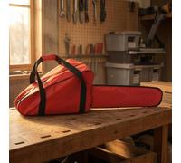 Baoblaze Étui de Rangement Tronçonneuse Sac Housse Boîtier Valise en Toile Oxford Fermeture Zippée Fluide et Renfort Périphérique Adapté au Déplacement Garage, Orange, Orange, 18-20 Pouces