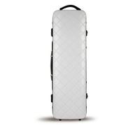 Baoblaze Étui Violon Mots Clés Étui Housse Coffret Boîtier en Fibre de Carbone Coque Rigide Anti-Impact Profil Intérieur Moulé, Vintage, Array, Blanc Rétro